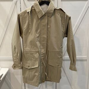 Travelsmith Women's All Weather Hooded Trench Coat In Tan Size XS